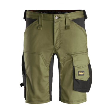 SNICKERS AllroundWork Stretch khaki férfi rövidnadrág