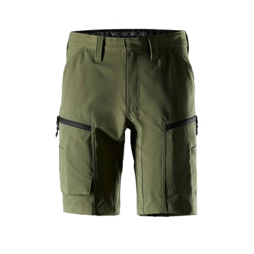 SNICKERS ServiceWork zöld férfi könnyű 4 irányban rugalmas munkarövidnadrág