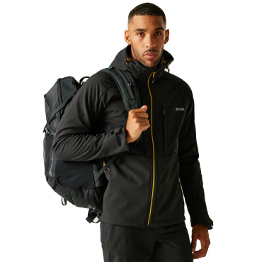 REGATTA Hewitts fekete férfi outdoor kabát extrém körülményekhez, 15 000 mm vízo
