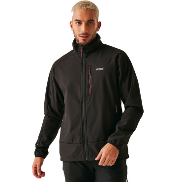 REGATTA Moutdale fekete férfi softshell outdoor kabát, 15 000 mm vízoszlop