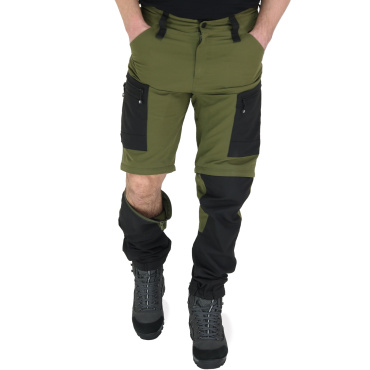 Asoto Vild Zip-Off férfi olívazöld profi outdoor nadrág DWR kezeléssel, levehető