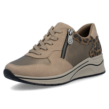 RIEKER N9503-20 bézs női sportcipő, Antistress talp, modern