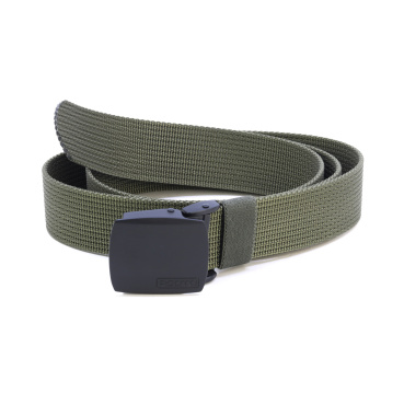 Asoto olívazöld unisex öv 120 cm fém gyorscsatos csattal