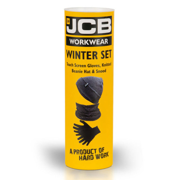 JCB Winter sapka + kesztyű + nyaksál