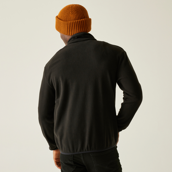 részlet REGATTA Frankie F/Z fekete férfi outdoor polár pulóver, kényelmes és kellemes
