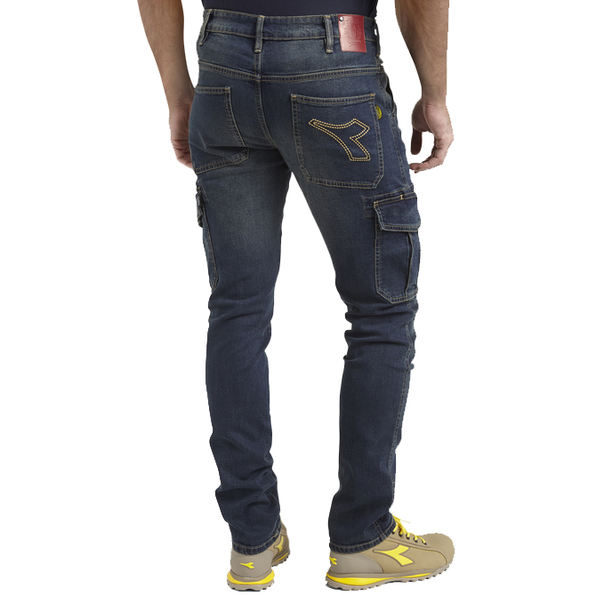 részlet DIADORA Stone Cargo modré pánské kalhoty Jeans Stretch