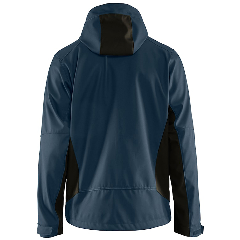 részlet BLAKLADER Sweden kék férfi softshell kabát, vízlepergető