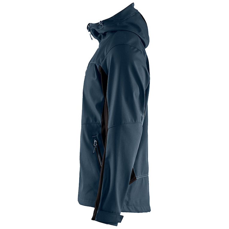 részlet BLAKLADER Sweden kék férfi softshell kabát, vízlepergető