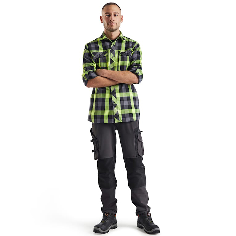 részlet BLAKLADER Sweden férfi flanel ing