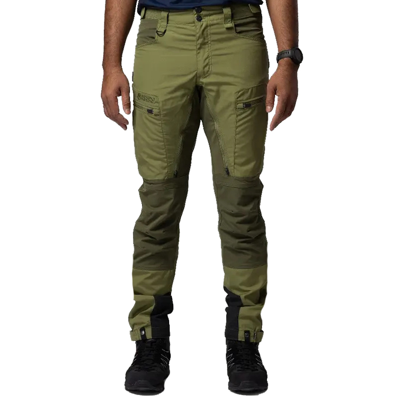 részlet Beyond Nordic Sweden férfi zöld outdoor nadrág stretch kényelmes vízlepergető