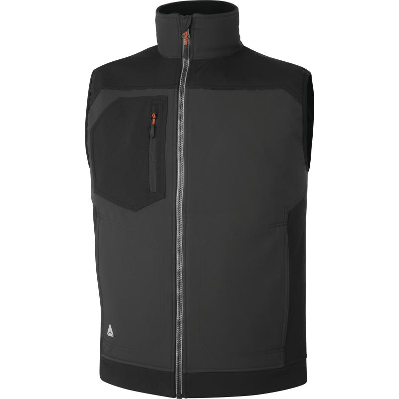 részlet DELTA Holen šedá pánská softshell pracovní vesta