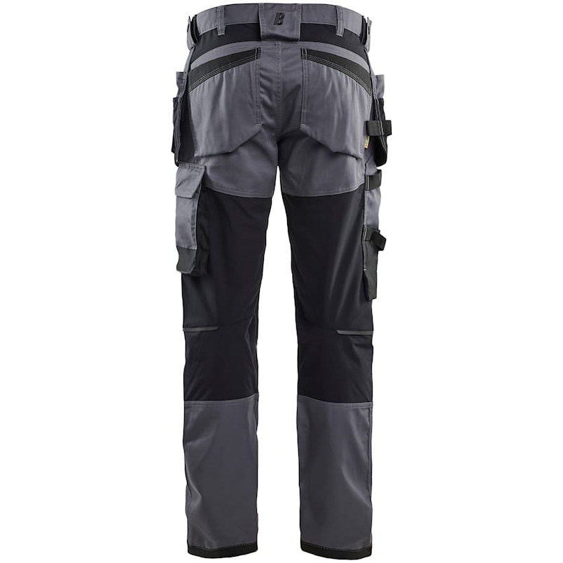 részlet BLAKLADER Sweden Craftsman Stretch szürke férfi munkanadrág + zsebek