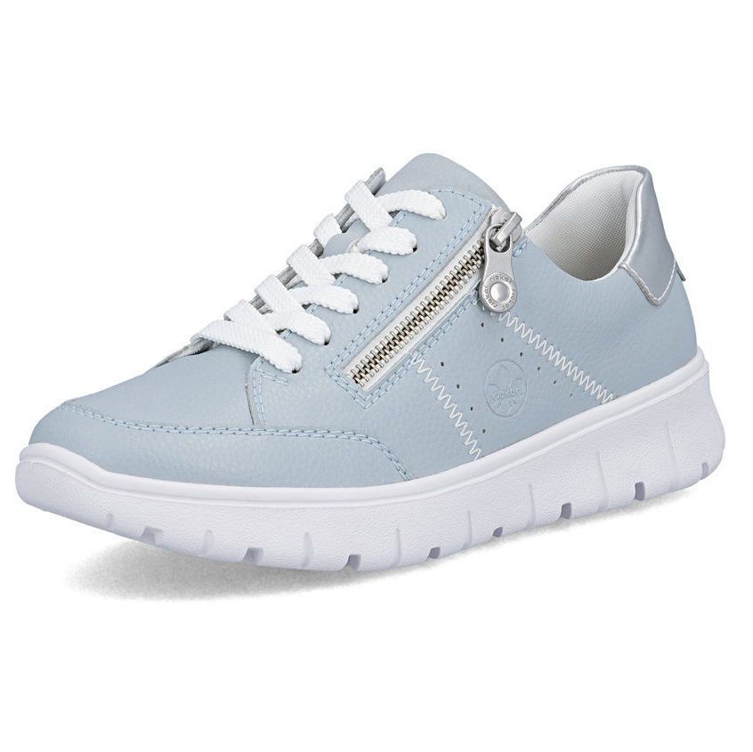 részlet RIEKER N1313-12 kék női sneaker természetes bőrből Antistress talppal