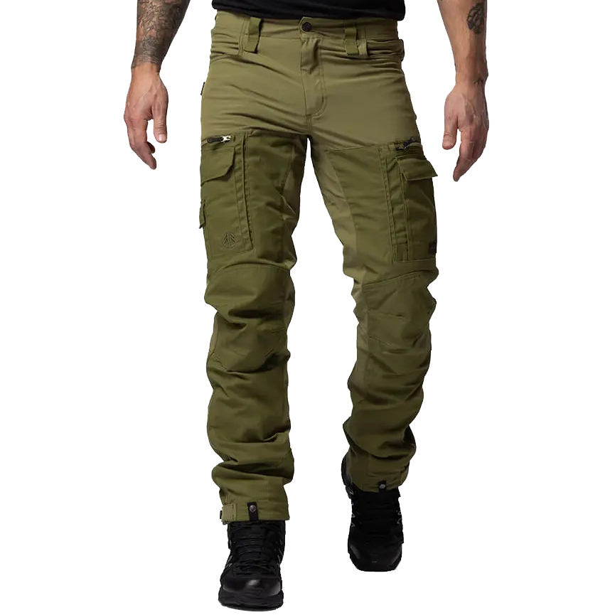 részlet Beyond Nordic Sweden férfi zöld outdoor nadrág stretch kényelmes vízlepergető