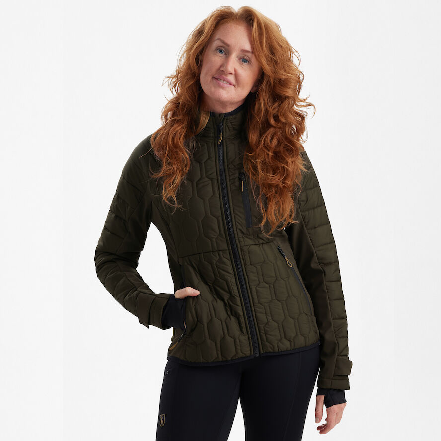 részlet Deerhunter Lady Mossdale olívzöld kényelmes női outdoor dzseki