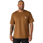 előnézet CARHARTT Pocket barna férfi pamut póló, laza modern szabás, ikonikus márka