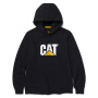 előnézet CATERPILLAR TM Hooded fekete férfi kapucnis pulóver CAT logóval