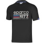 előnézet SPARCO 1977 Motorsport Heritage černé pánské triko Stretch
