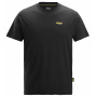 előnézet SNICKERS Classic logo fekete férfi póló 100% pamut, kényelmes és légáteresztő