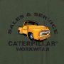 előnézet CATERPILLAR Graphic Car zöld férfi póló, kényelmes, modern, látványos CAT mintáv
