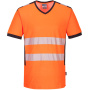 előnézet PORTWEST PW310 triko reflexní Hi-Vis oranžové s výstřihem do V