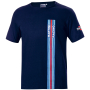előnézet SPARCO Martini Racing Stripes modré pánské triko Stretch