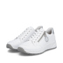 előnézet RIEKER N6508-80 fehér női bőr sneaker Antistress technológiával