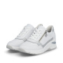 előnézet RIEKER N9301-80 fehér női bőr sneaker Antistress technológiával