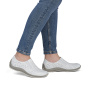 előnézet RIEKER L1756-80 fehér női félcipő, valódi bőr, Antistress talp