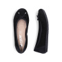 előnézet RIEKER 438505-01 fekete női balerina cipő, valódi bőr, Antistress talp