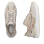előnézet RIEKER 58906-91 bézs női modern sportcipő, kényelmes, Antistress