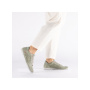 előnézet RIEKER 43651-52 zöld női nyári bőr légáteresztő sneaker cipő, Antistress