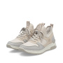 előnézet RIEKER M0058-60 bézs női modern és kényelmes sneaker cipő Antistress talppal