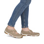 előnézet RIEKER 55958-20 bézs női balerina meleg nyári napokra, Antistress