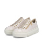 előnézet RIEKER M1953-80 bézs női Antistress sneaker, modern megjelenés városi viselethez