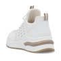 előnézet RIEKER M6651-80 fehér női modern sneaker, Antistress talp