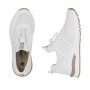 előnézet RIEKER M6651-80 fehér női modern sneaker, Antistress talp