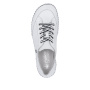 előnézet RIEKER 55901-80 fehér női bőr sneaker, modern megjelenés, Antistress talp