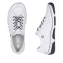 előnézet RIEKER 55901-80 fehér női bőr sneaker, modern megjelenés, Antistress talp