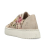előnézet RIEKER N9919-91 bézs női divatos sneaker cipő mintával, légáteresztő anyag