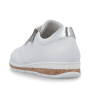 előnézet RIEKER N5127-80 fehér női modern bőr sneaker cipő, Antistress talp