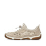 előnézet RIEKER 55960-60 bézs női nyári sneaker cipő, jól szellőző, Antistress talp