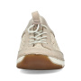 előnézet RIEKER 55960-60 bézs női nyári sneaker cipő, jól szellőző, Antistress talp