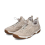 előnézet RIEKER 55960-60 bézs női nyári sneaker cipő, jól szellőző, Antistress talp