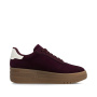 előnézet RIEKER M7601-30 bordó női platformos sportcipő 3 cm-es platformmal, modern és ké