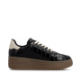 előnézet RIEKER M7601-00 fekete női platformos sportcipő 3 cm-es talppal, modern és kénye