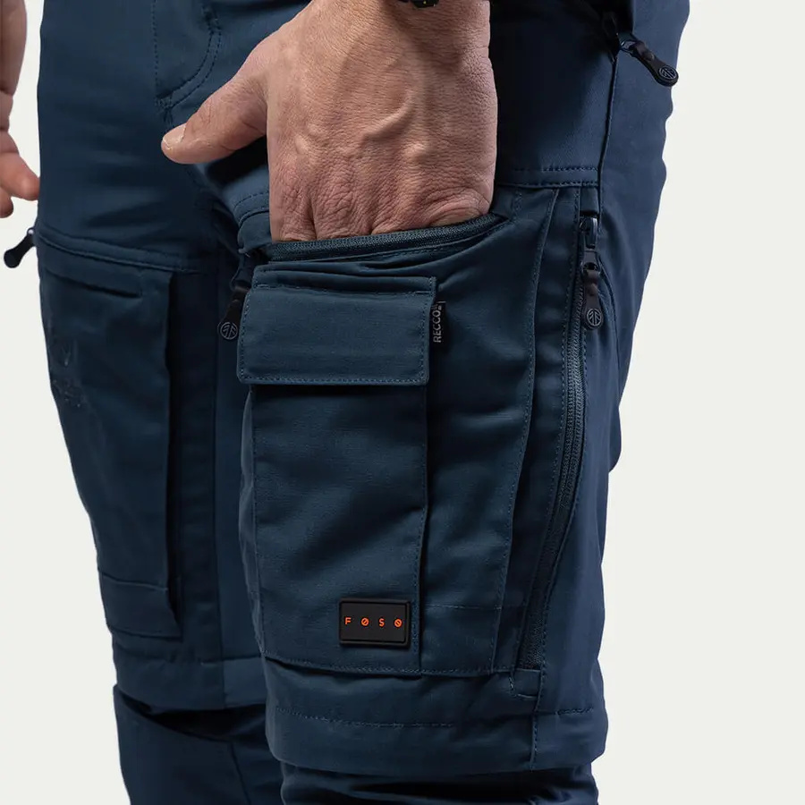 részlet Beyond Nordic Sweden férfi kék 2 az 1-ben outdoor nadrág, levehető szárakkal