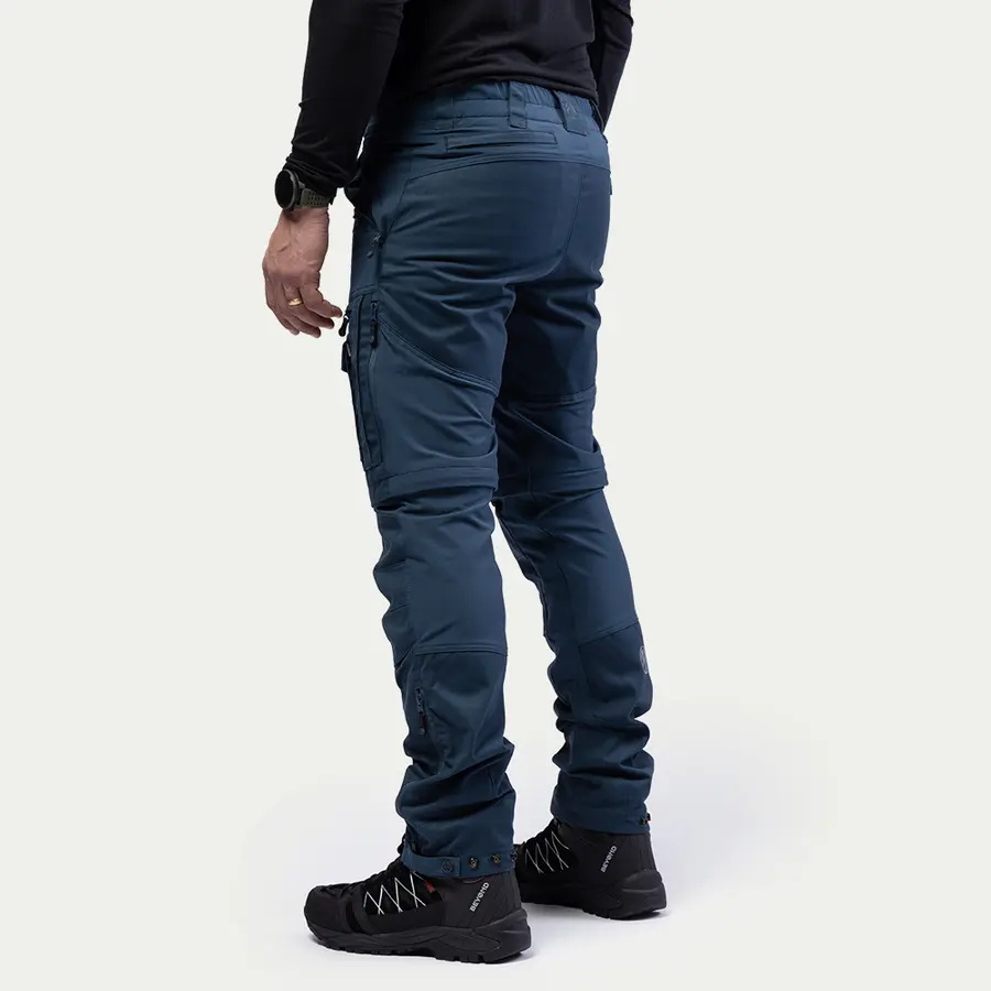 részlet Beyond Nordic Sweden férfi kék 2 az 1-ben outdoor nadrág, levehető szárakkal