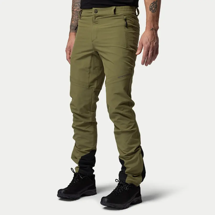 részlet Beyond Nordic Sweden BN012 olívazöld férfi könnyű outdoor nadrág, stretch H2O