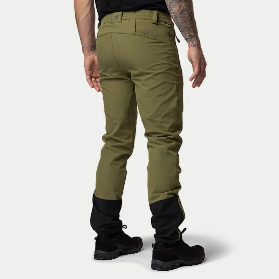 részlet Beyond Nordic Sweden BN012 olívazöld férfi könnyű outdoor nadrág, stretch H2O